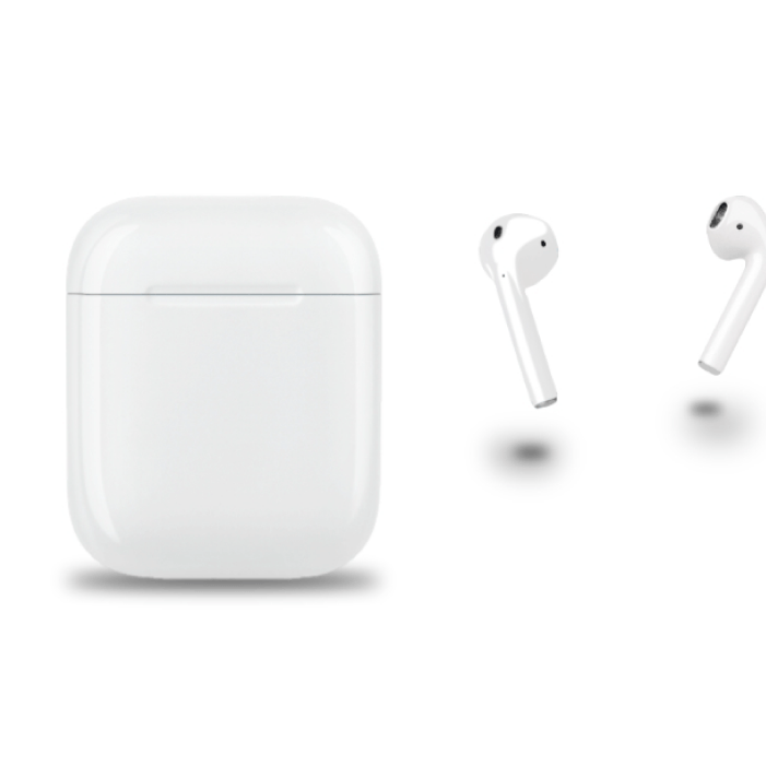 Apple AirPods 2, MV7N2, Быстро разряжается кейс / проблема с микрофоном / high copy, Белый - Б/У