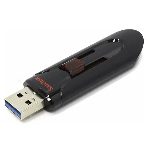 Флеш-накопитель USB 3.0 SanDisk 128Гб Cruzer Glide, Черный