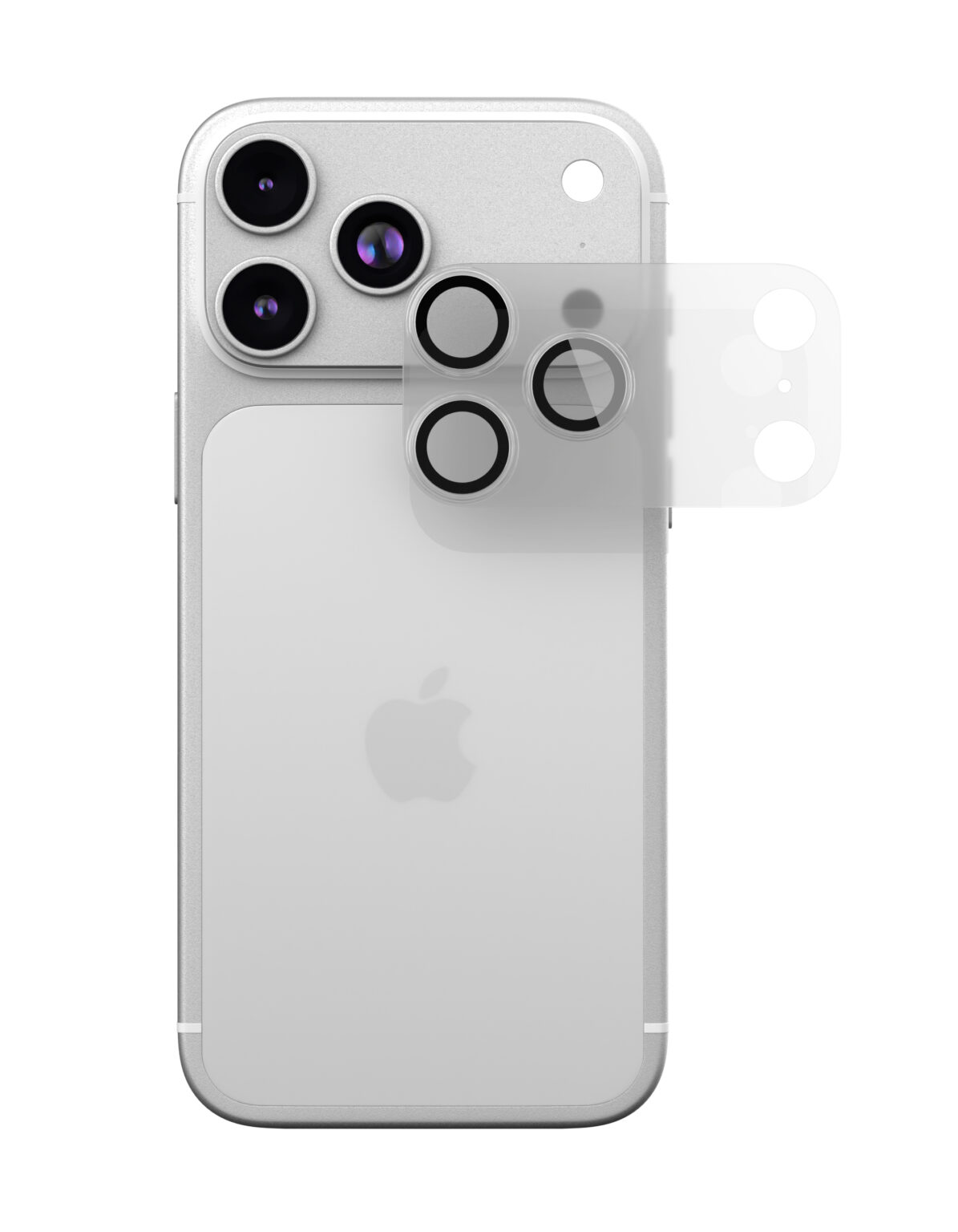 Стекло защитное VLP Lens Protector для камеры iPhone 17 Pro Max, с черной рамкой