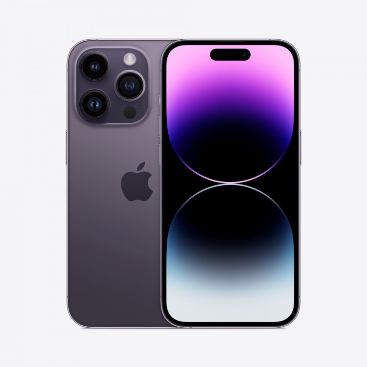 iPhone 14 Pro 128Гб (1sim + eSIM / 75%) Темно-фиолетовый - Б/У ★★★★☆
