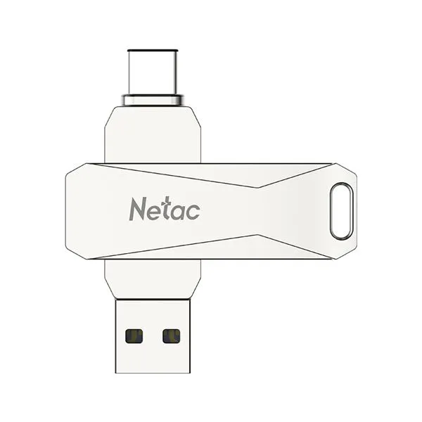 Флеш-накопитель USB 3.0 128GB Netac U782C Dual (USB 3.0/3.1 + Type C), Серебро
